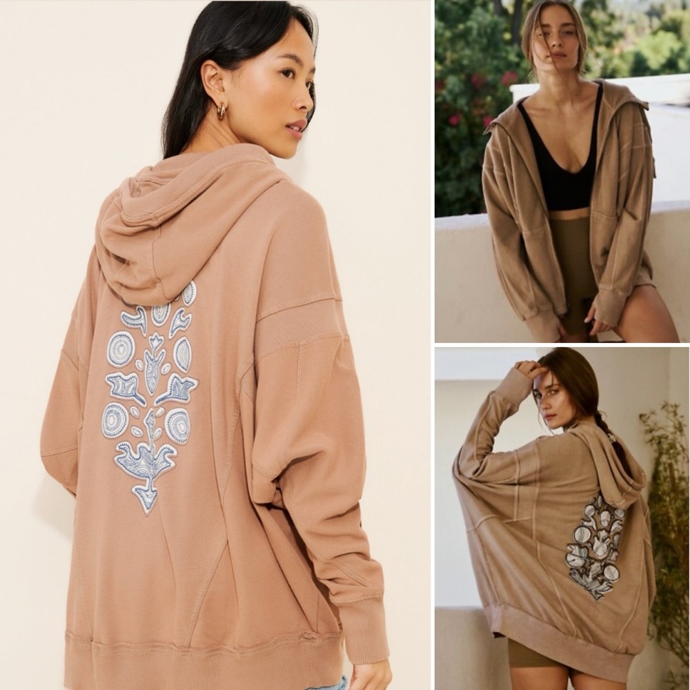 Free People All Your Love Logo Hoodie NWT